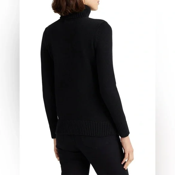 Lauren Ralph Lauren Instarsia - Knit Cotton Turtleneck Sweater. Size Small. - Picture 4 of 8